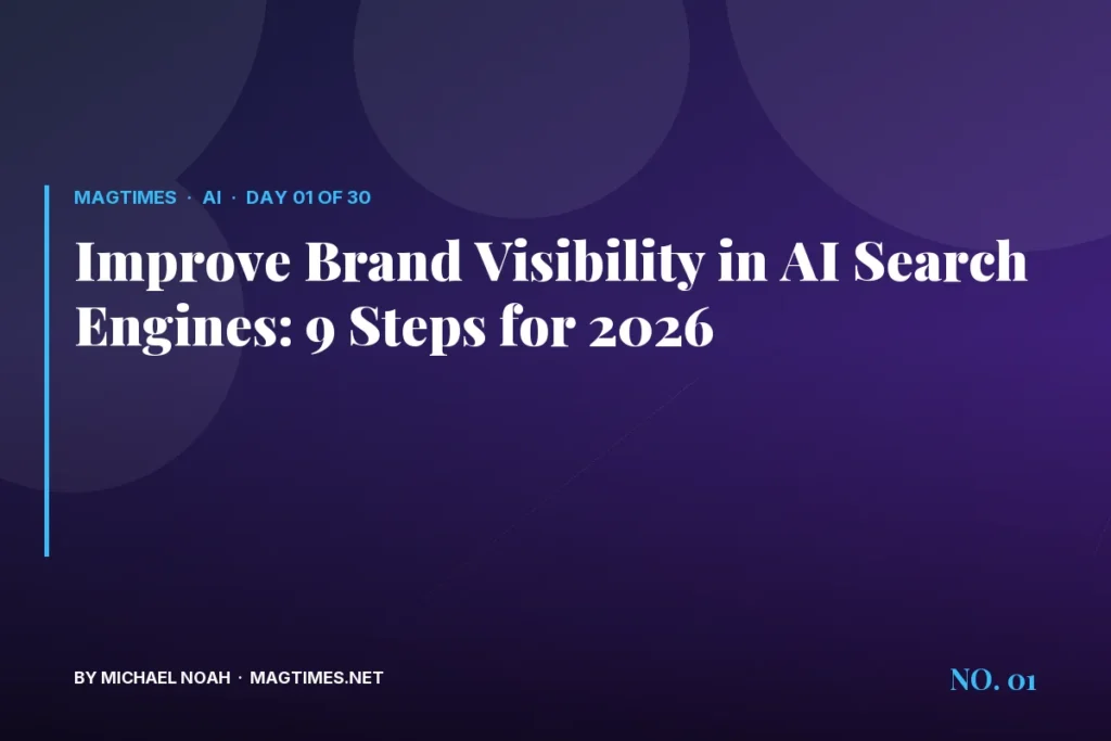 Improve Brand Visibility in AI Search Engines: 9 Steps for 2026 - MagTimes editorial feature image