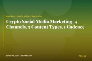 Crypto Social Media Marketing: 4 Channels, 5 Content Types, 1 Cadence - MagTimes editorial feature image