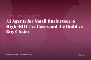 AI Agents for Small Businesses: 6 High-ROI Use Cases and the Build vs Buy Choice - MagTimes editorial feature image
