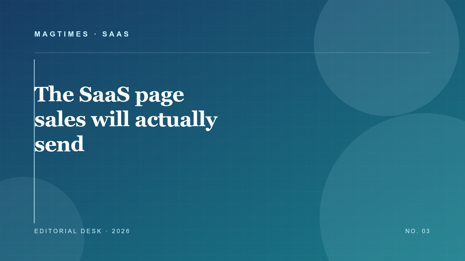 The SaaS page sales will actually send editorial cover