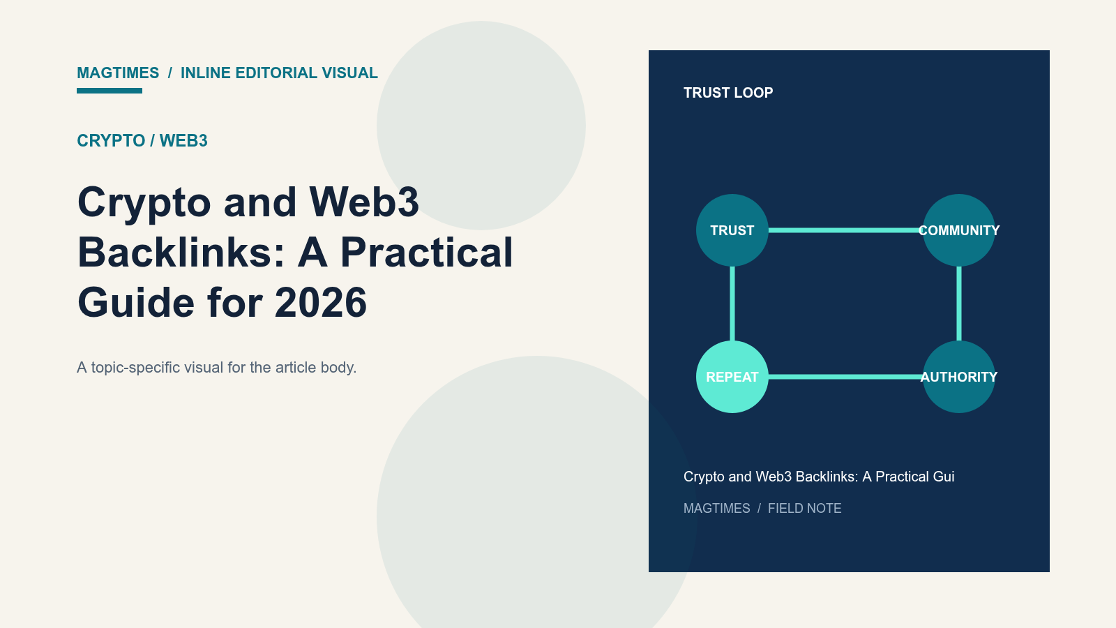 Crypto and Web3 Backlinks: A Practical Guide for 2026 - editorial visual